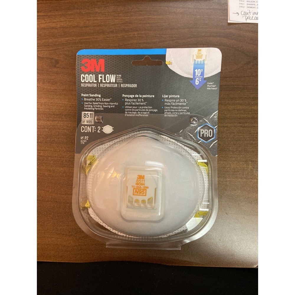 3M Lawn & Garden Valved Cool Flow Respirator, Pack of‎ 2